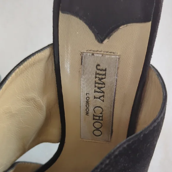 Jimmy Choo Suede Slides Size 8 - Picture 11 of 13